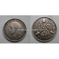 3 Pence 1934 Anglie - Three Pence Georgius V